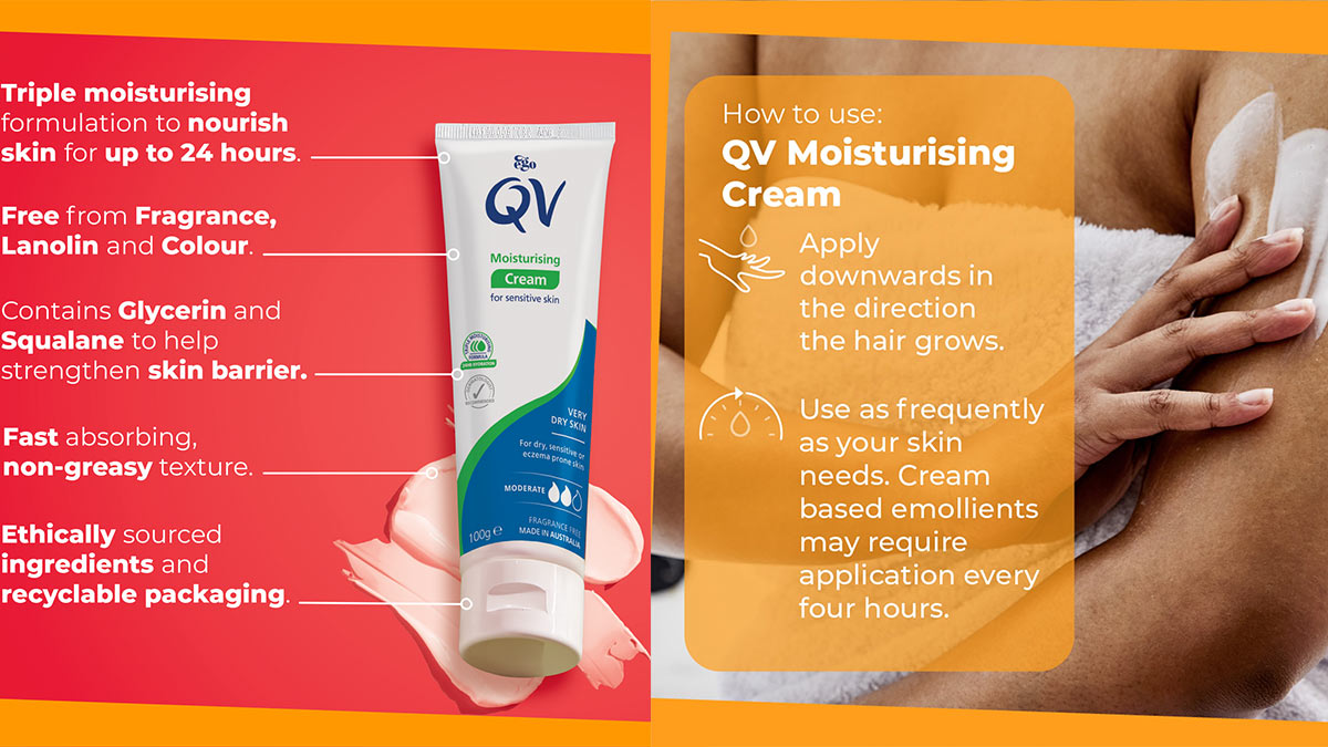 روش استفاده از کرم مرطوب کننده کیو وی