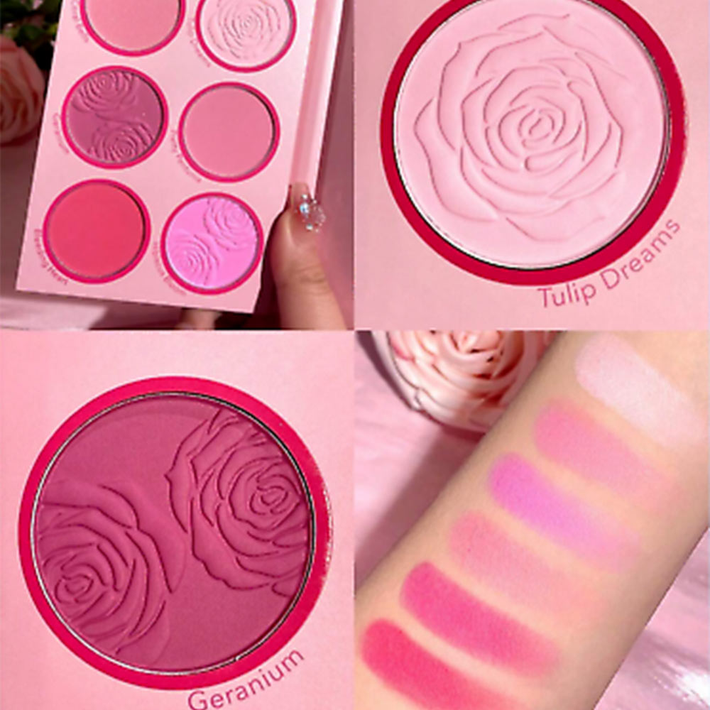 پلت رژگونه ۶ تایی شیگلم رنگ Blushing Bouquet