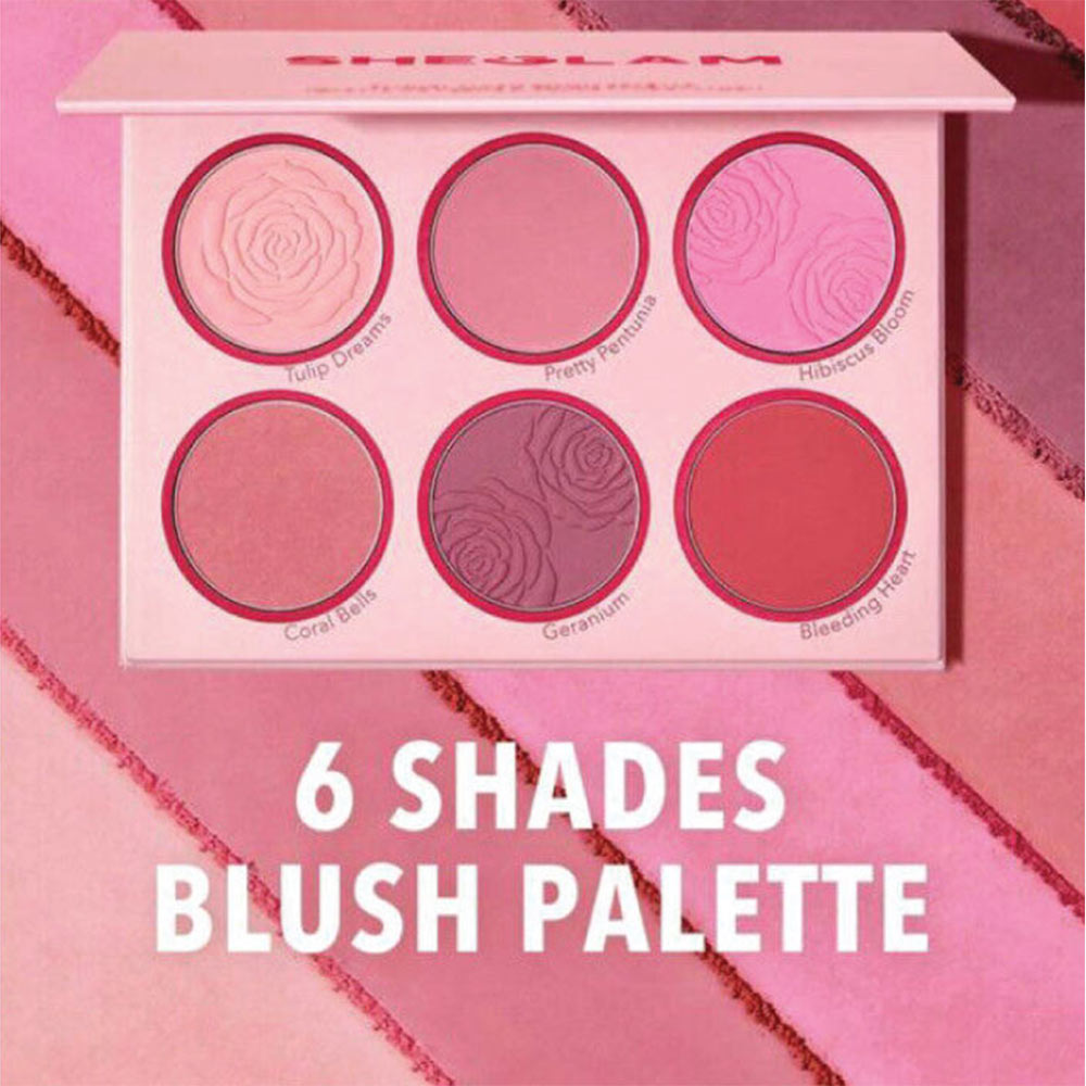 پلت رژگونه ۶ تایی شیگلم رنگ Blushing Bouquet