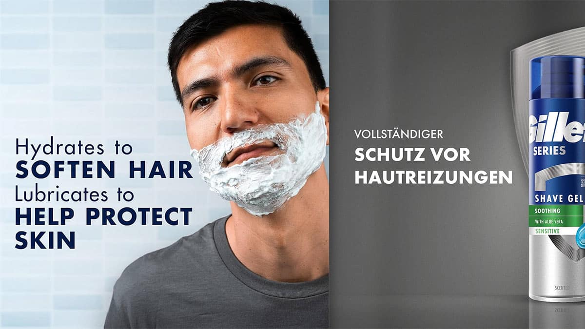 ژل اصلاح آقایان ژیلت در روتین اصلاح