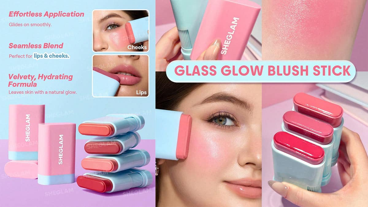 راهنمای استفاده از رژگونه شیشه ای استیکی شیگلم