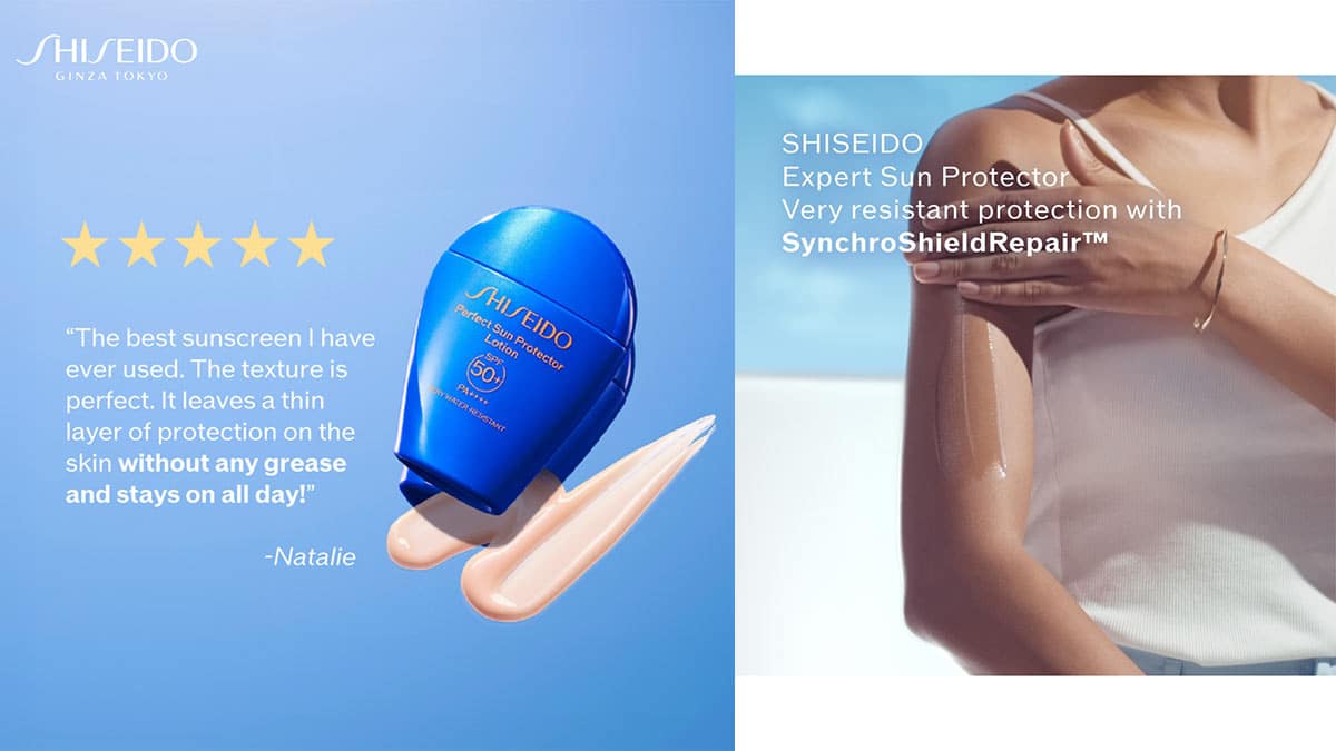 راهنمای استفاده از کرم ضد آفتاب شیسیدو