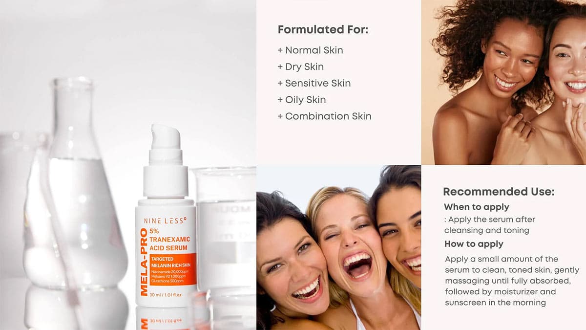 پوستی درخشان با ترانگزامیک اسید