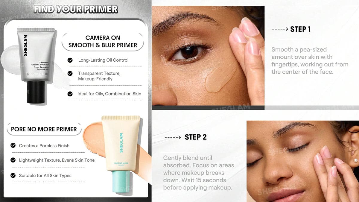 راهنمای استفاده از پرایمر اسموت بلور شاین کیلر شیگلم